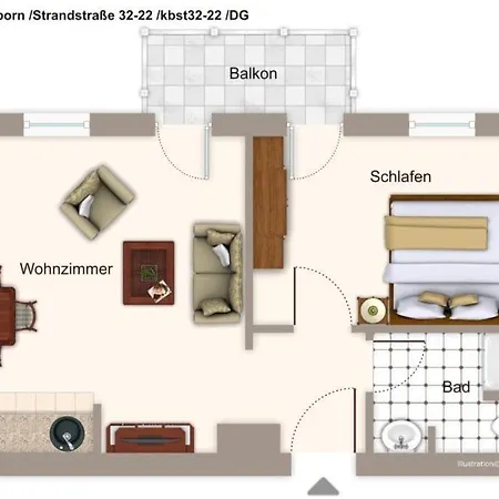Strandstrasse 32 Strandstrasse 32-22 Apartament Kühlungsborn